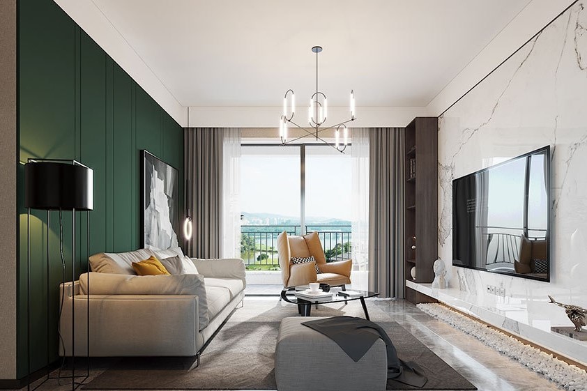 120平現代裝修風格，保留現代的設計感