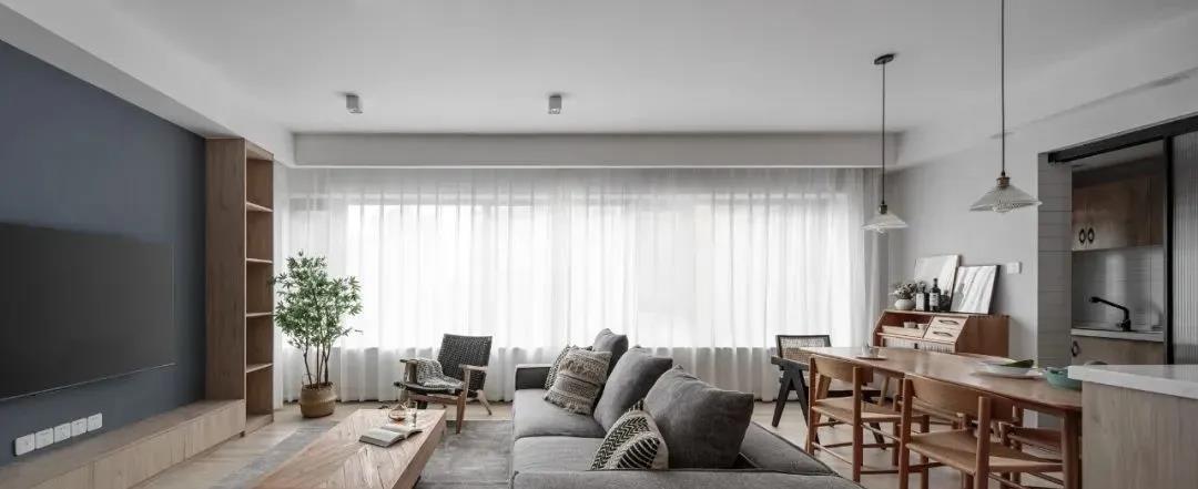 100m2 現(xiàn)代風格新房裝修，橫廳舒適敞亮！