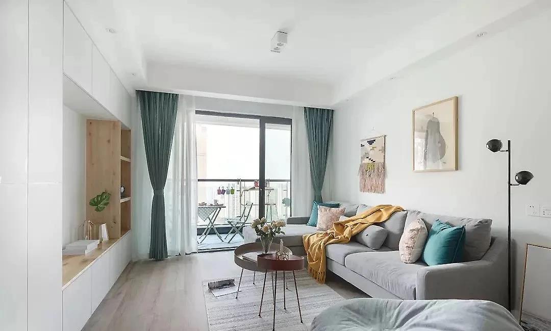 84㎡簡約北歐風格新房裝修，精致清新小兩室