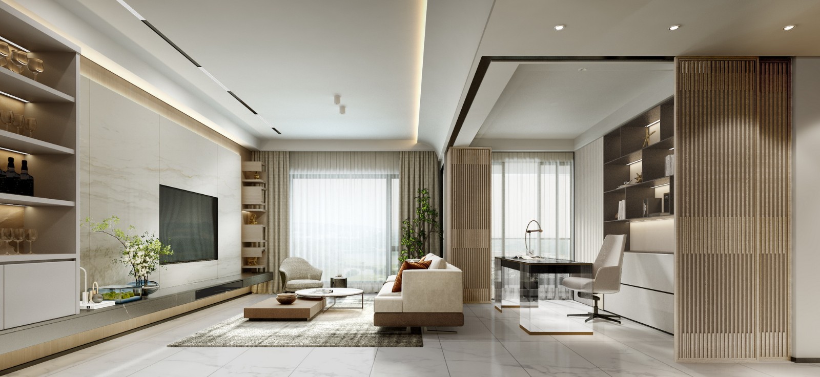 102平三房現代裝修，整體美觀又實用