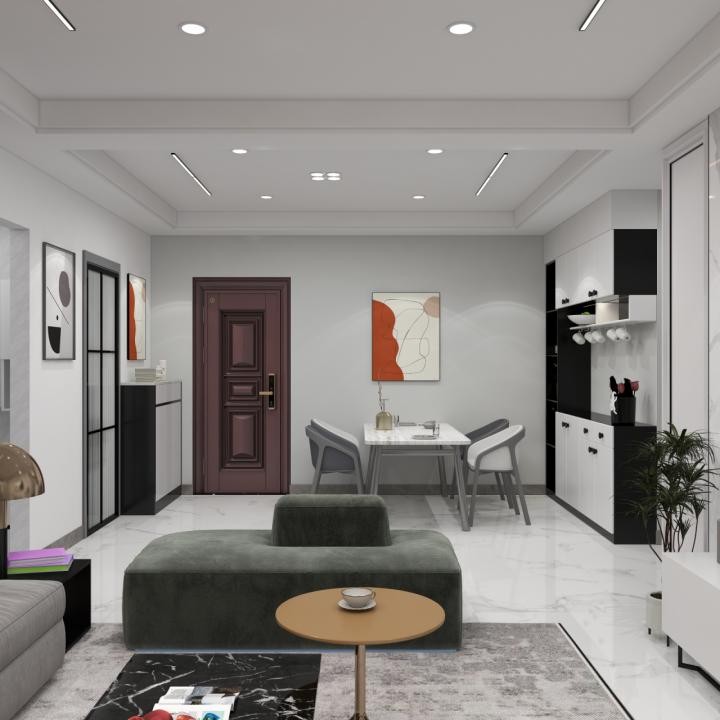 117平三室兩廳現代簡約風格裝修案例