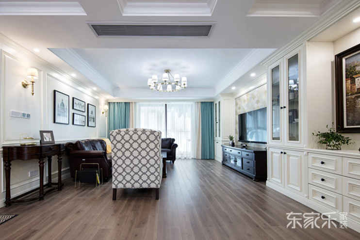 長沙天潤尚城146平米美式風(fēng)格裝修案例