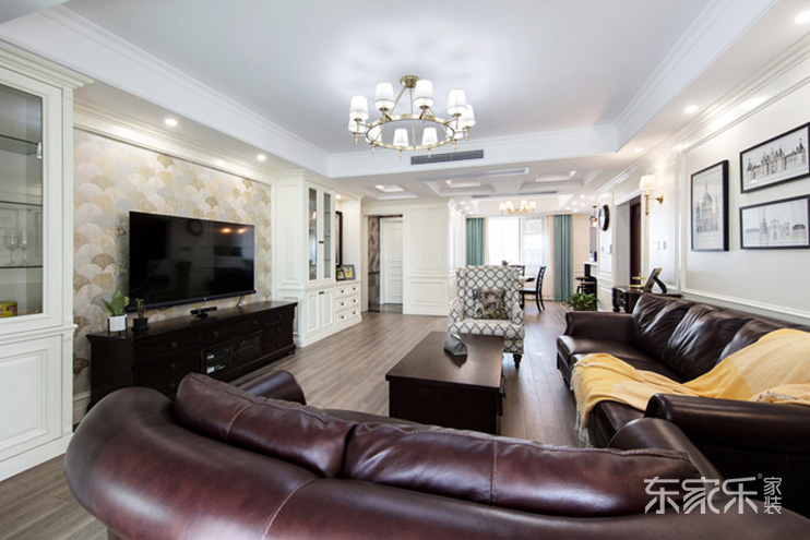 長沙天潤尚城146平米美式風(fēng)格裝修案例