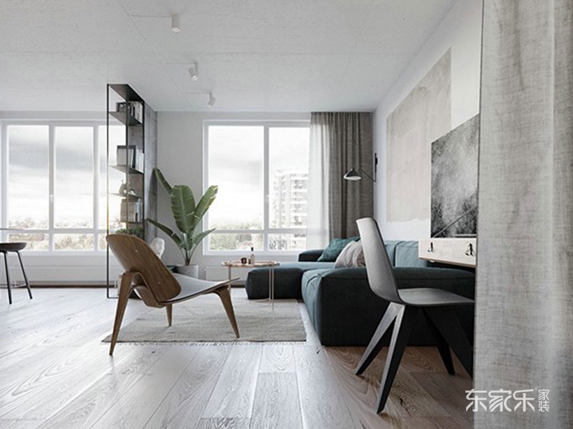 長沙三一街區112平米簡歐風格裝修案例