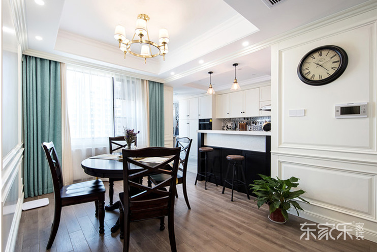 長沙天潤尚城146平米美式風(fēng)格裝修案例