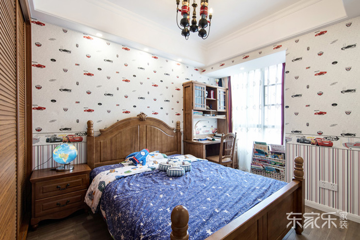 長沙天潤尚城146平米美式風(fēng)格裝修案例