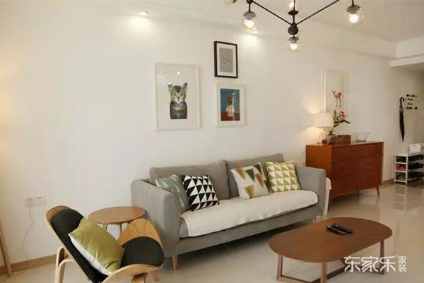 長沙潤和紫郡120平米北歐風格裝修案例