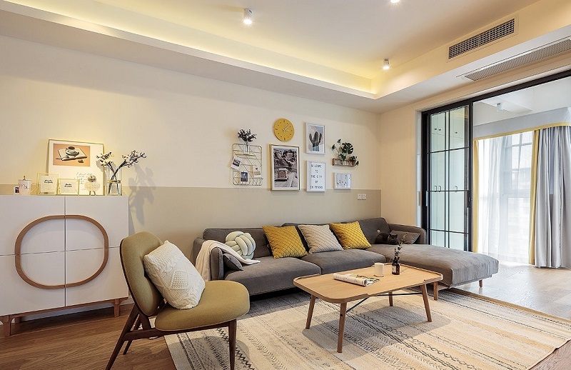 113㎡現代簡約風格裝修，美與實用兼具