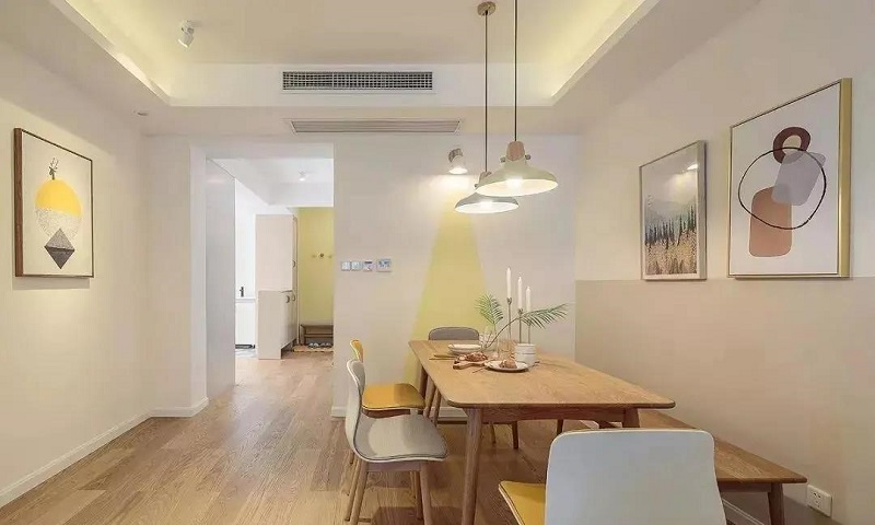 100㎡三居室北歐風裝修，原木搭配暖色調讓家溫馨