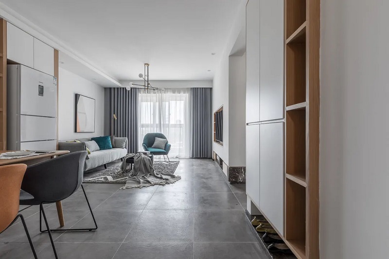 92平米現(xiàn)代簡約設(shè)計，不做電視柜更簡練舒適