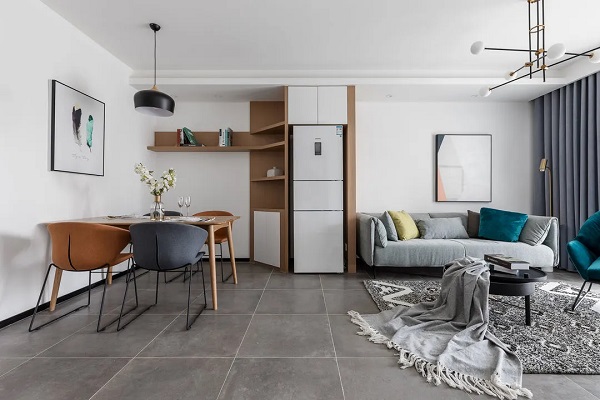 92平米現(xiàn)代簡約設(shè)計，不做電視柜更簡練舒適