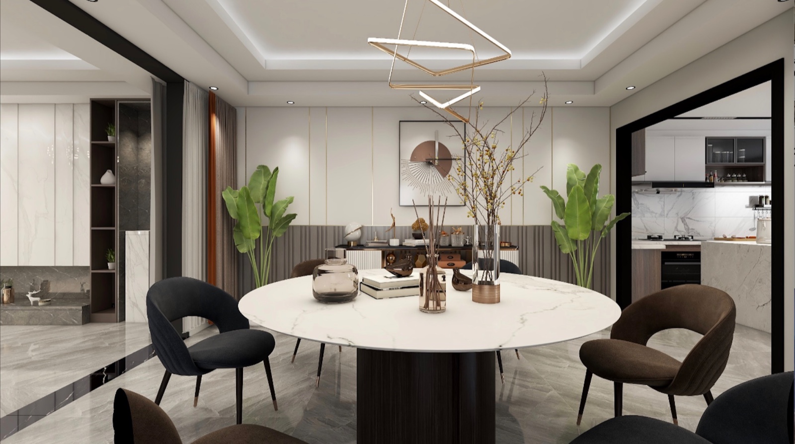 85現代三房裝修效果圖,小三房現代風格裝修案例