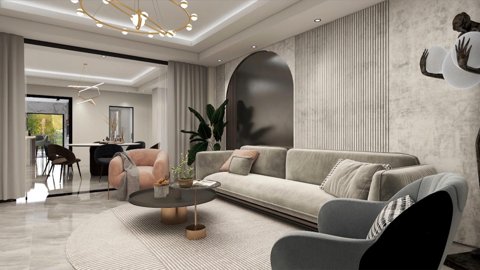 85現代三房裝修效果圖,小三房現代風格裝修案例