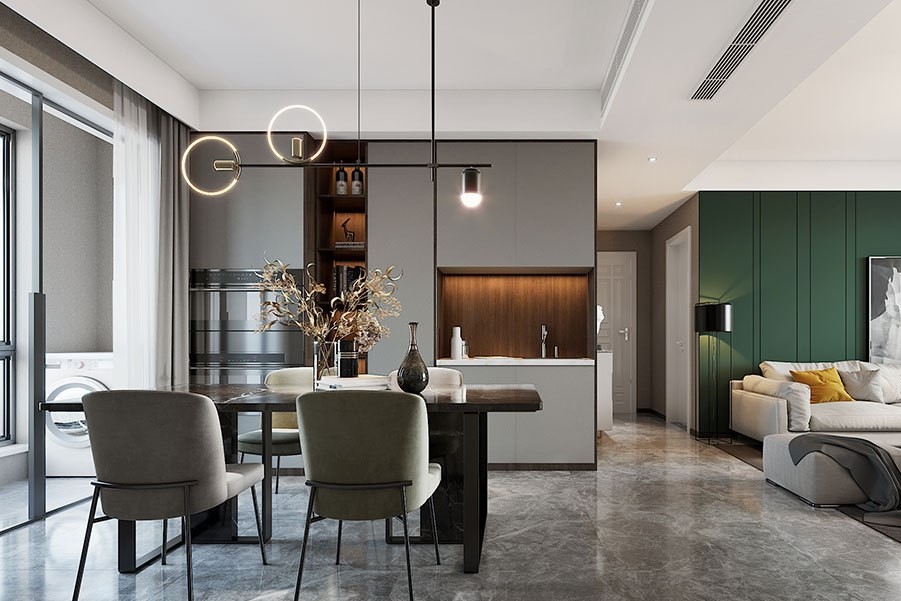 120平現代裝修風格，保留現代的設計感