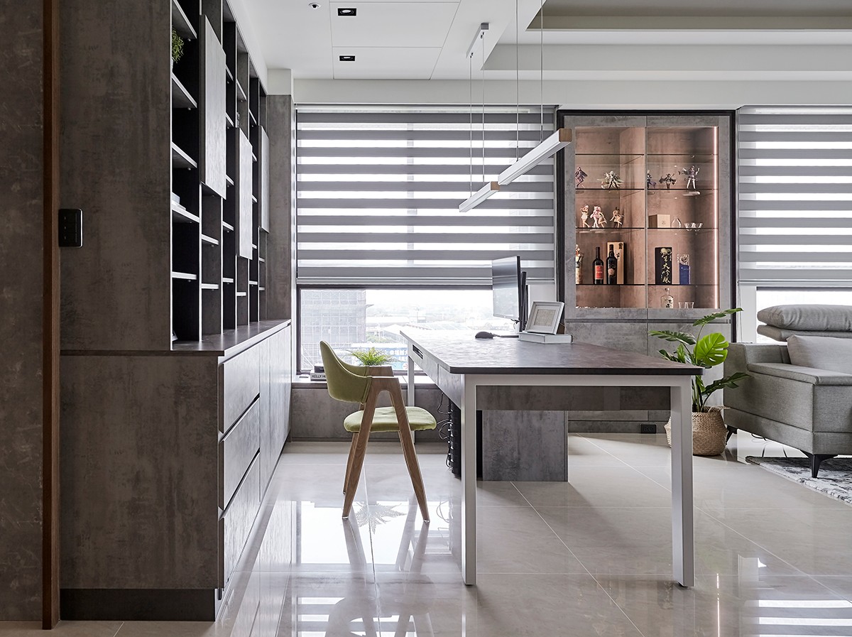 120平大三房輕奢風格裝修，色彩沉著內斂