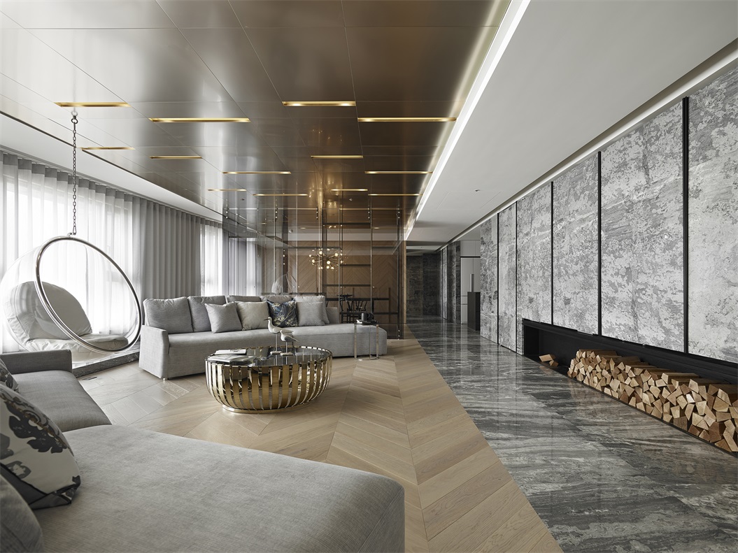 123平米新房現(xiàn)代風格裝修，簡潔時尚大氣