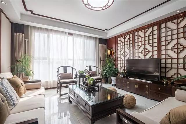 140平中式風格裝修案例，一個客廳都美爆了！