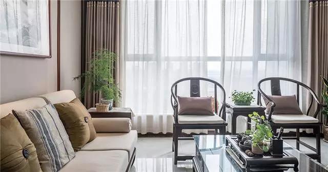 140平中式風格裝修案例，一個客廳都美爆了！