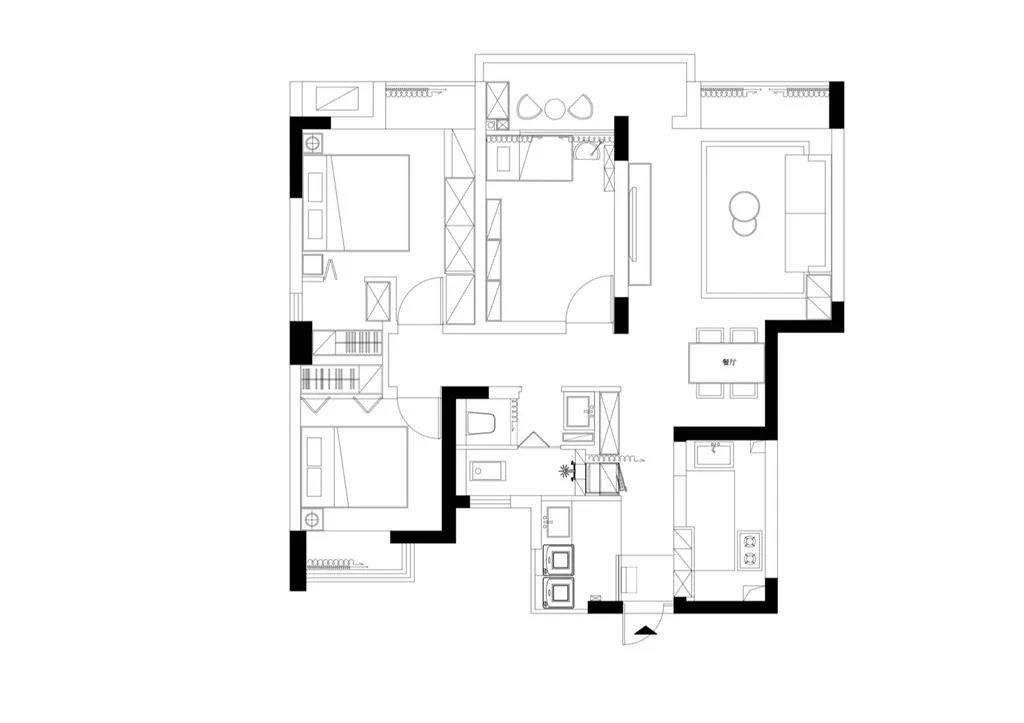 100㎡現代風格裝修效果圖，臥室小衣帽間收納實用！